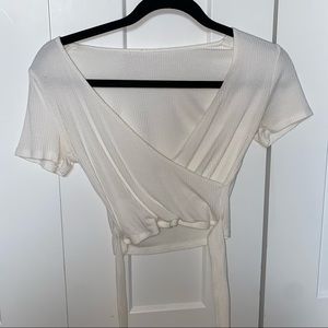 Cropped Wrap Shirt
